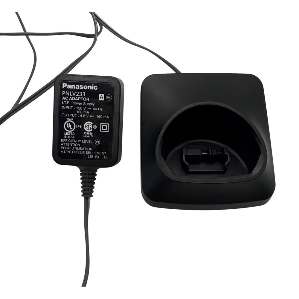 Panasonic Cordless Phone Charger Base PNLC1078 PNLV233 Black Excellent OEM Power